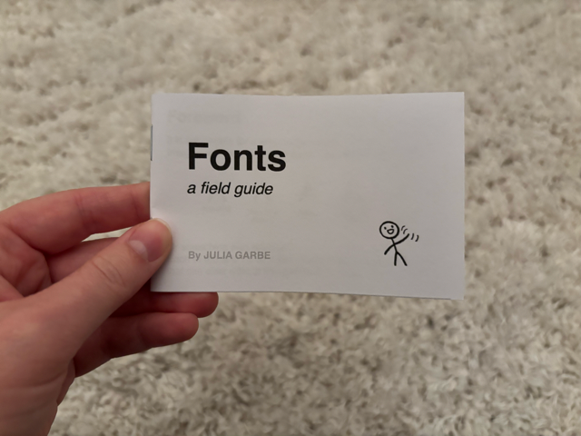 Font Zine Front Cover